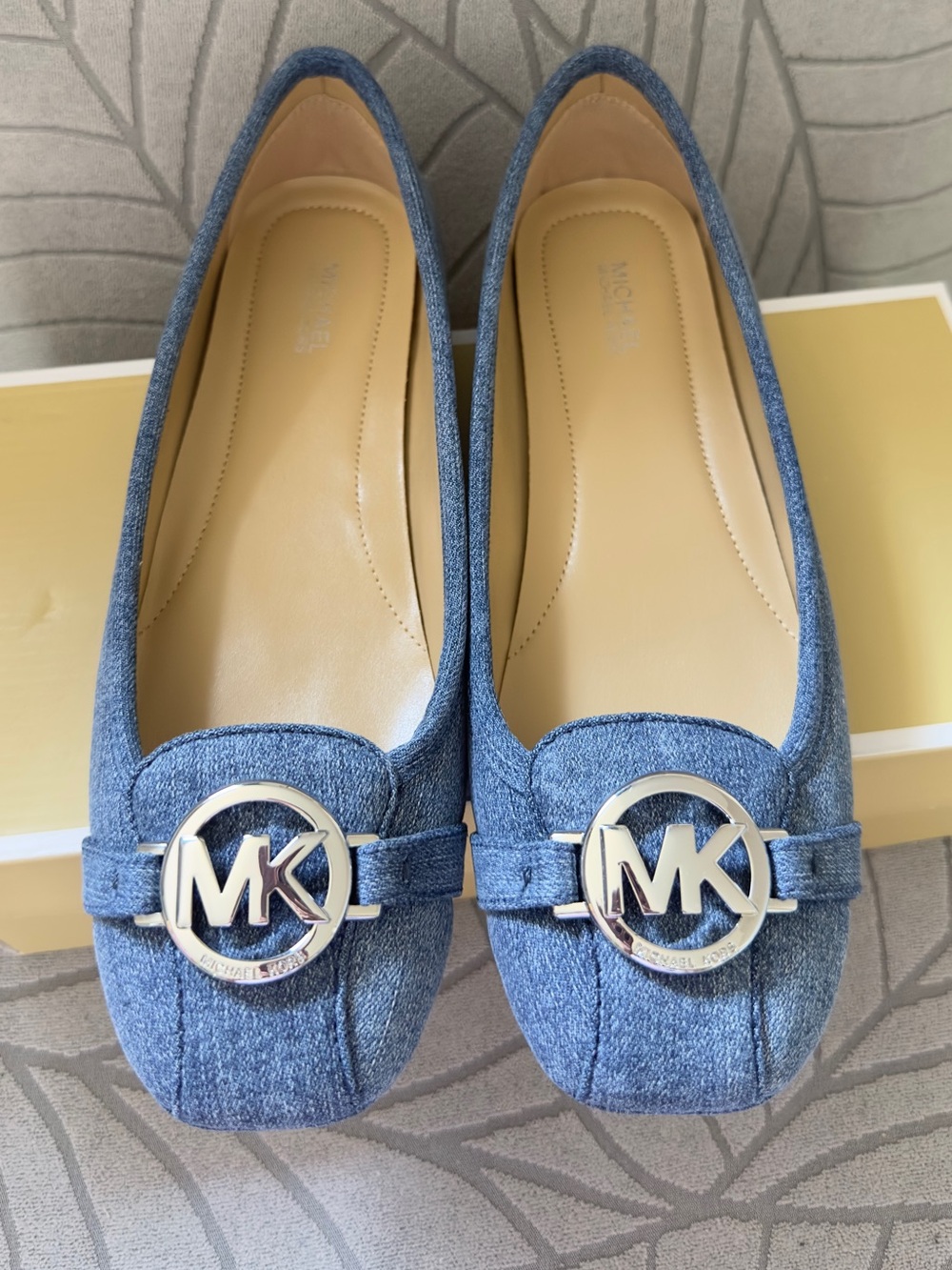 Michael Kors Denim Blue MK Logo Loafers